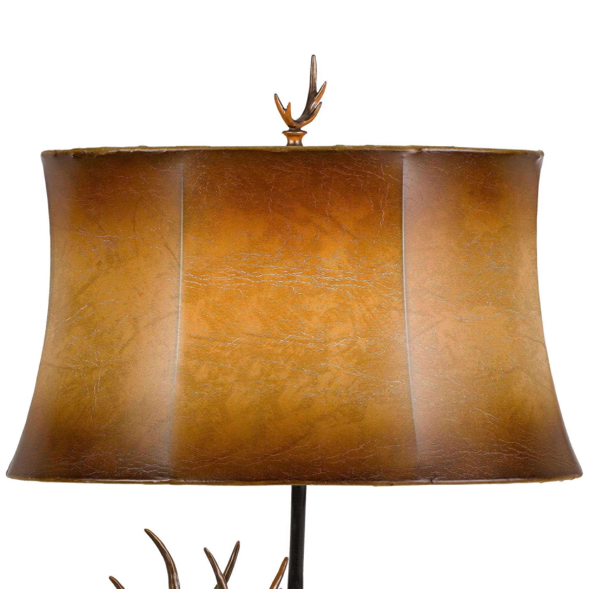 bronze elk lamp