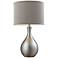 Elk Lighting 22" High Hammered Chrome Ceramic Table Lamp