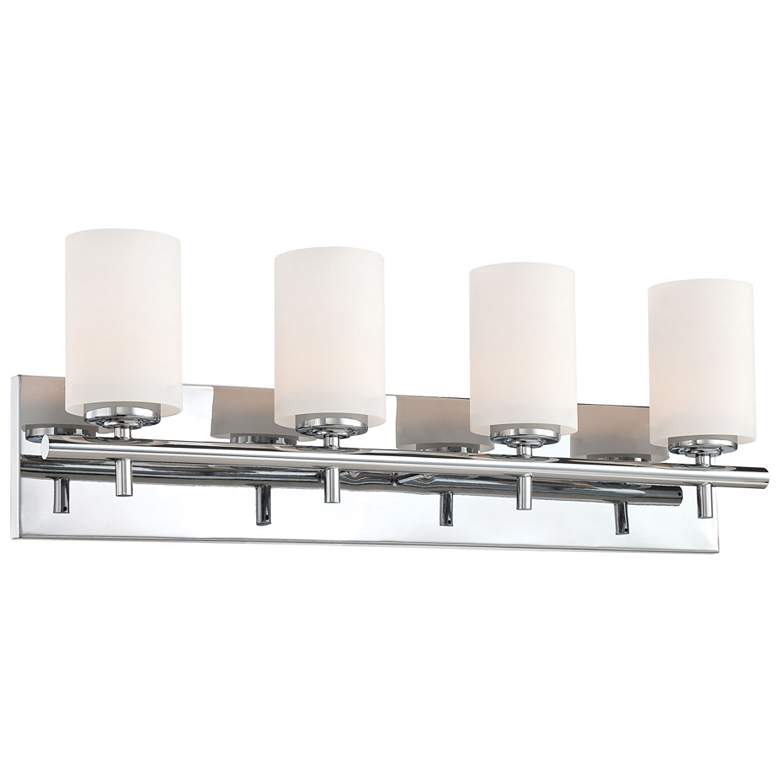 Image 1 Elk Lighting Barro 26" Wide 4-Light White Glass and Chrome Bath Light