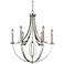 Elk Lighting Dione 25" Wide 6-Light Polished Nickel Candle Chandelier