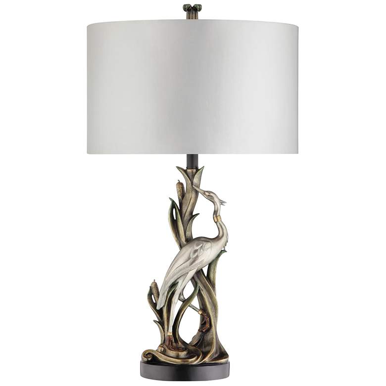 Image 1 Elk Lighting Eda 31 inch High Silver Heron Bird Table Lamp