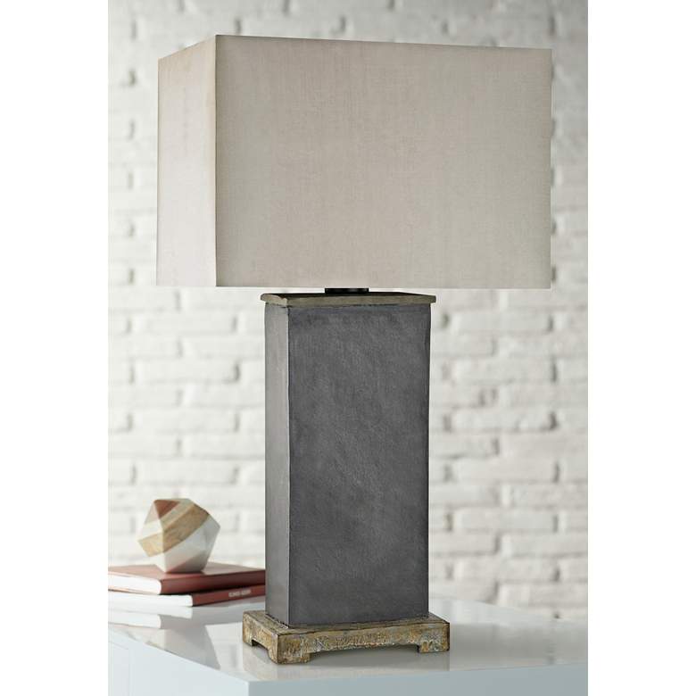 Image 1 Elk Lighting Elliot Bay 28" Gray Slate Modern Outdoor Table Lamp