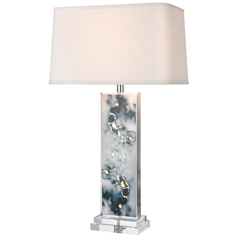 Image 1 Elk Lighting Everette 31" High Modern Blue Marble Glass Table Lamp