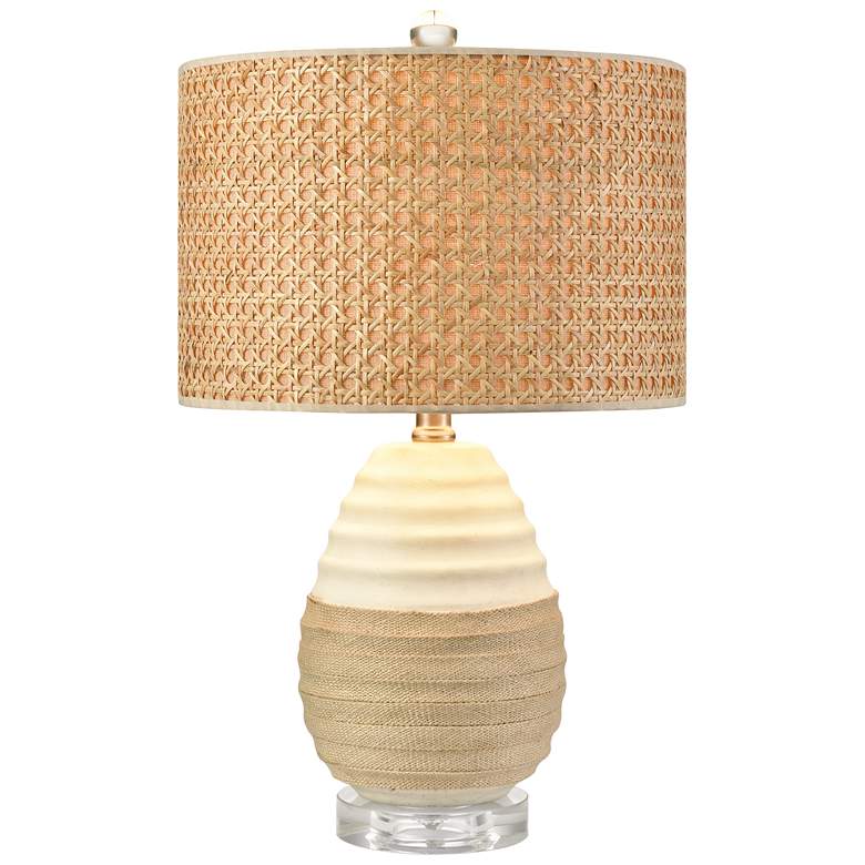 Image 1 Elk Lighting Hobart 20" High White Glaze Ceramic Table Lamp