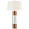 Elk Lighting Island Gate 37" Rattan and Clear Acrylic Table Lamp