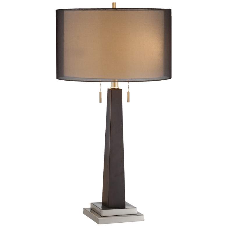 Image 1 Elk Lighting Jaycee 29" Cerused Oak Obelisk-Shaped Table Lamp