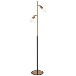 Elk Lighting Kelston 62&quot; Gold and Black Floor Lamp with LED Bulbs
