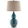 Elk Lighting Lara 31 3/4" High Modern Blue Ceramic Gourd Table Lamp