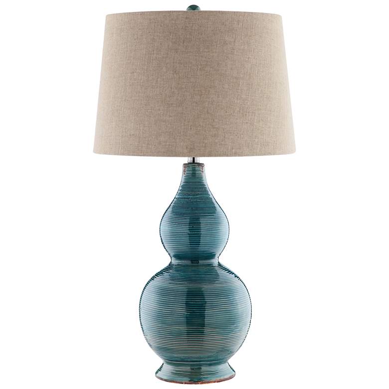 Image 1 Elk Lighting Lara 31 3/4" High Modern Blue Glass Table Lamp