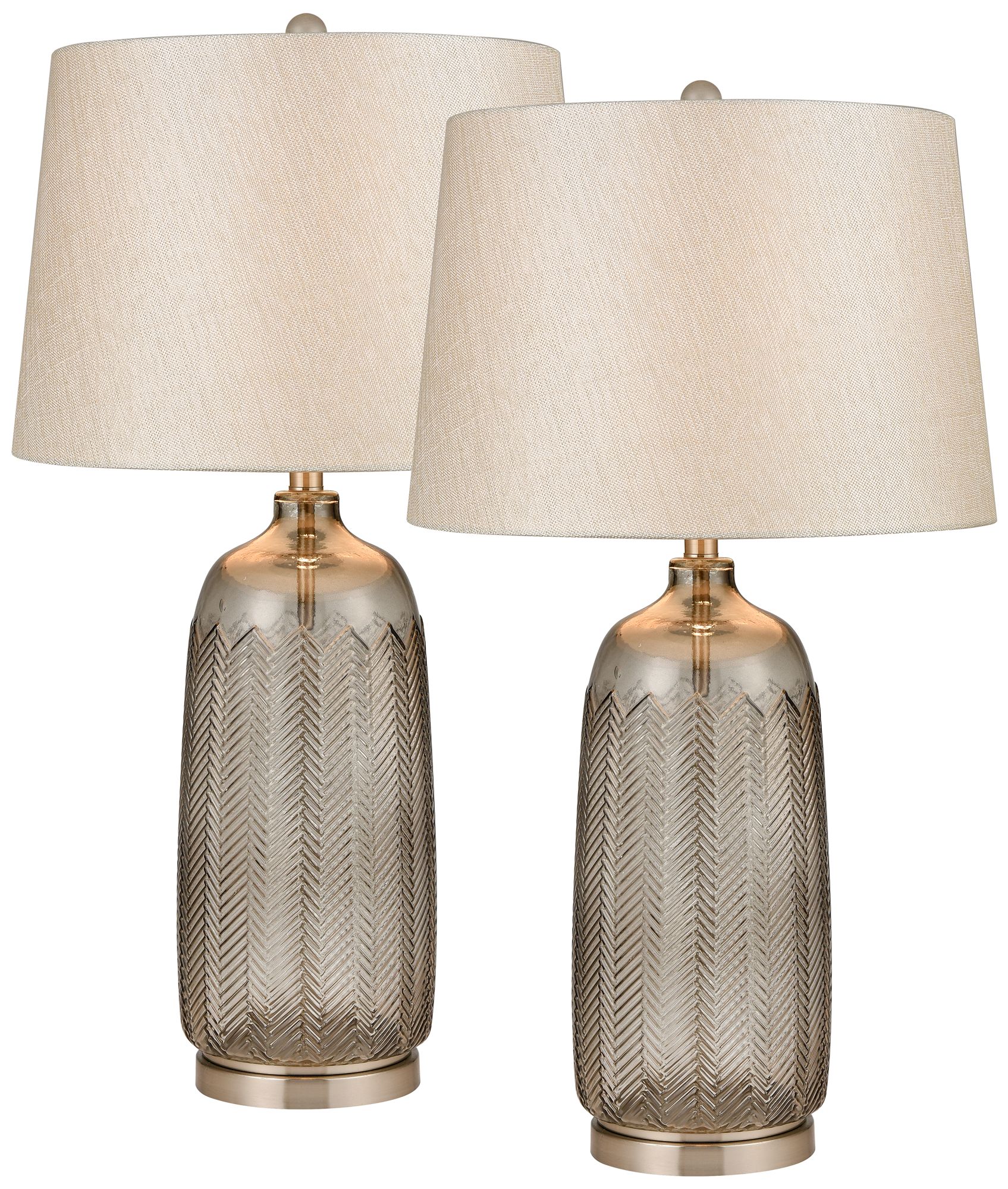 Elk Lighting Lupin 31" High Smoke Gray Glass Table Lamps Set of 2