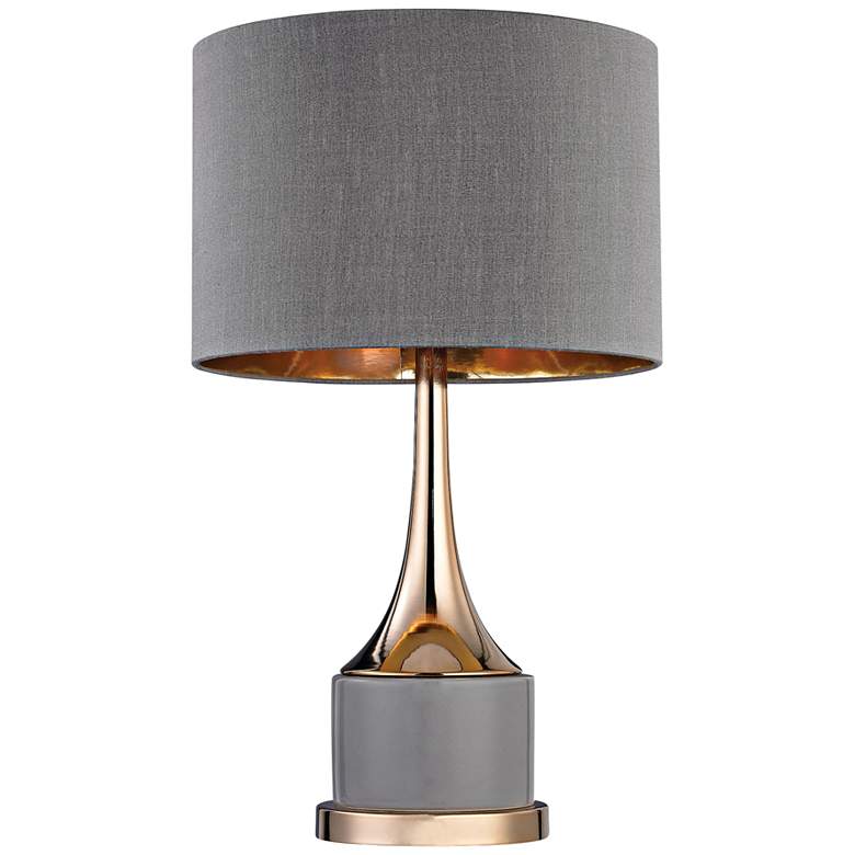 Image 1 Elk Lighting Mariposa 19 inch High Cone Neck Gray and Gold Table Lamp