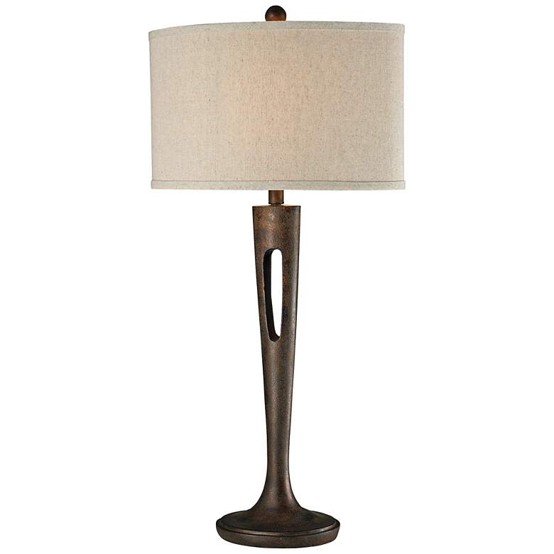 Image 1 Elk Lighting Martcliff 35 inch High Burnished Bronze Modern Table Lamp