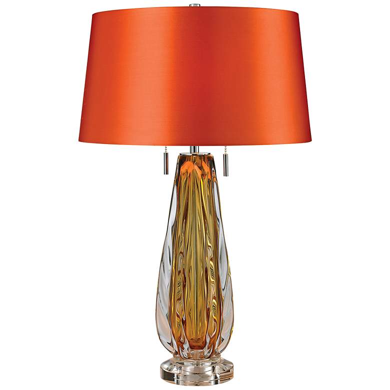 Image 1 Elk Lighting Modena 26 inch High Amber Handcrafted Blown Glass Table Lamp