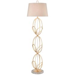 Elk Lighting Morely 63&quot; Geometric Spiral Gold Floor Lamp with LED Bulb