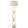 Elk Lighting Morely 63" Geometric Spiral Gold Floor Lamp with LED Bulb