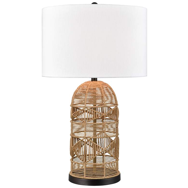 Image 1 Elk Lighting Peckham 30" High Natural Paper Rope Table Lamp