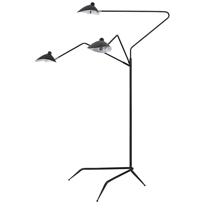 Image 7 Elk Lighting Risley 81 1/2" Modern Matte Black 3-Arm Tripod Floor Lamp more views