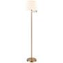 Elk Lighting Scope 65" Aged Brass Swing Arm Floor Lamp with LED Bulb