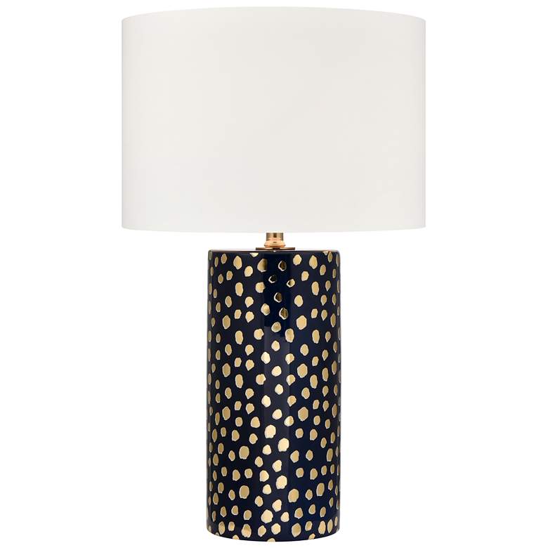 Image 1 Elk Lighting Signe 26" High Modern Earthenware Navy Blue Table Lamp