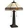 Elk Lighting Stone 24" Bronze 2-Light Tiffany-Style Table Lamp