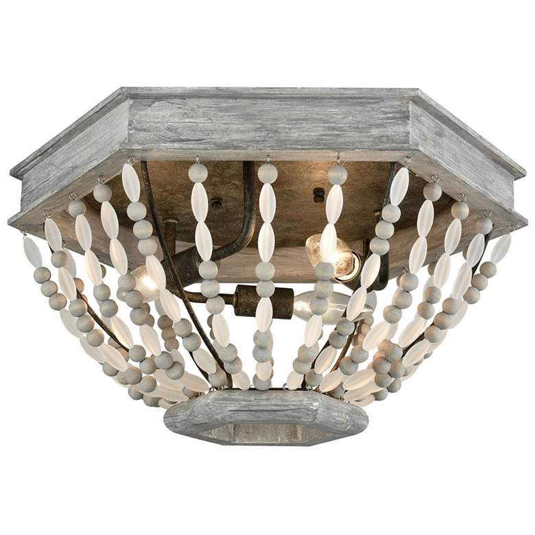 Image 1 Elk Lighting Summerton 18" Wide Washed Gray 3-Light Ceiling Light