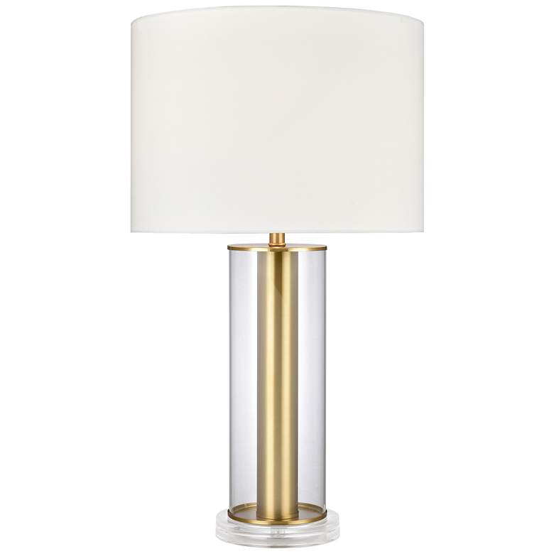 Image 1 Elk Lighting Tower Plaza 26 inch High Clear Glass Modern Table Lamp