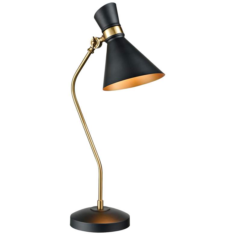 Image 1 Elk Lighting Virtuoso 29 inch High Matte Black and Brass Modern Desk Lamp