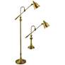Elk Lighting Watson Brass Floor and Table Lamps with LED Bulbs Set of 2