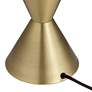 Elka Brass Finish Metal Modern Table Lamp