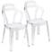 Elka Clear Transparent Indoor-Outdoor Chair Set of 2