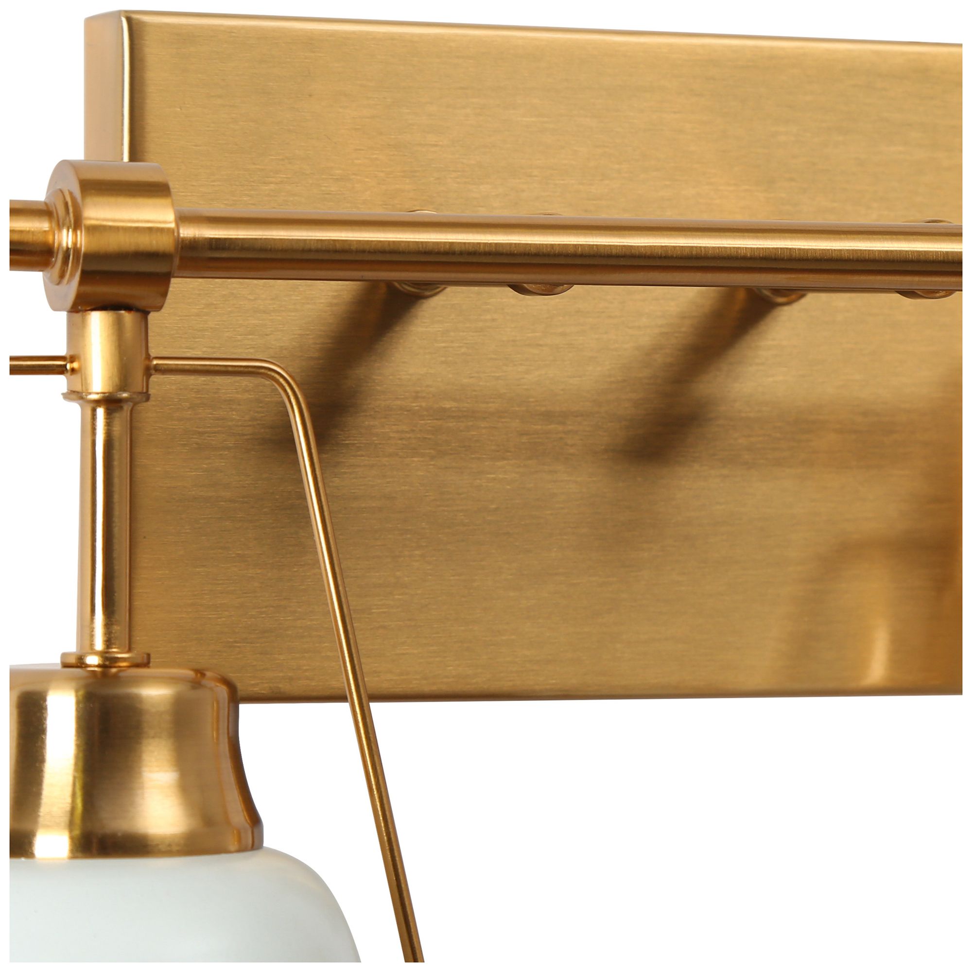 Image 5 Elkin 13.4"W 2-Light White Brass Metal Cone Bathroom Vanity Light more views