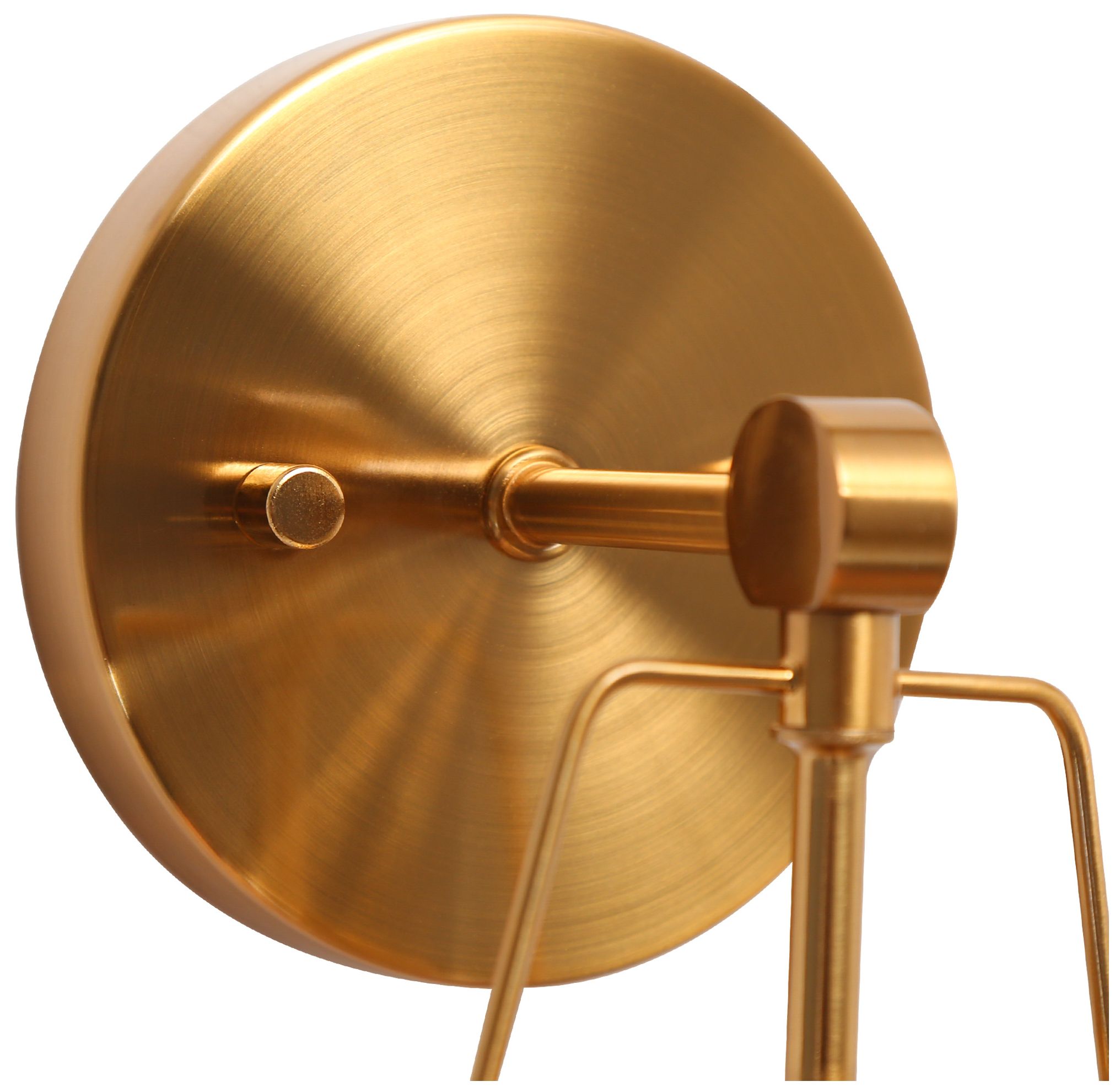 Image 3 Elkin 4.7"W 1-Light White Brass Metal Cone Wall Sconce more views