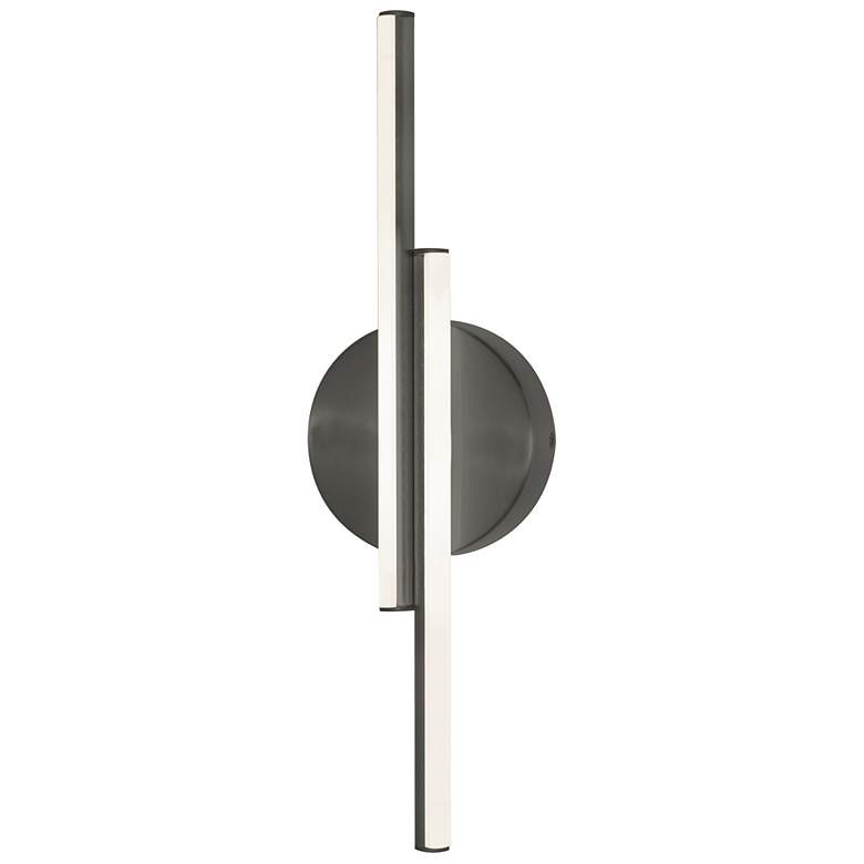 Image 1 Ella 10 3/4" High Black ADA LED Wall Sconce