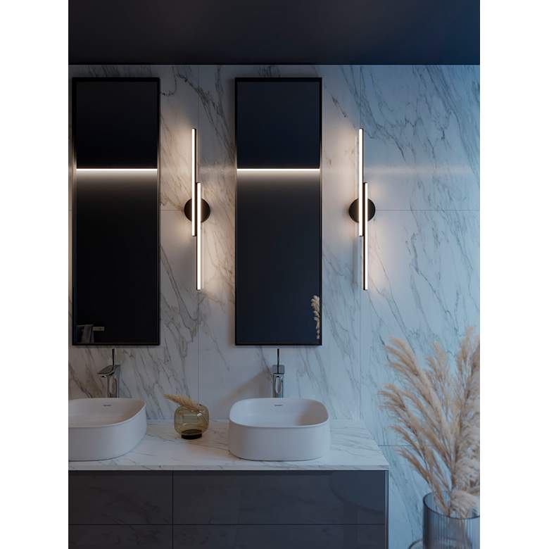 Image 2 Ella 10 3/4" High Black ADA LED Wall Sconce more views