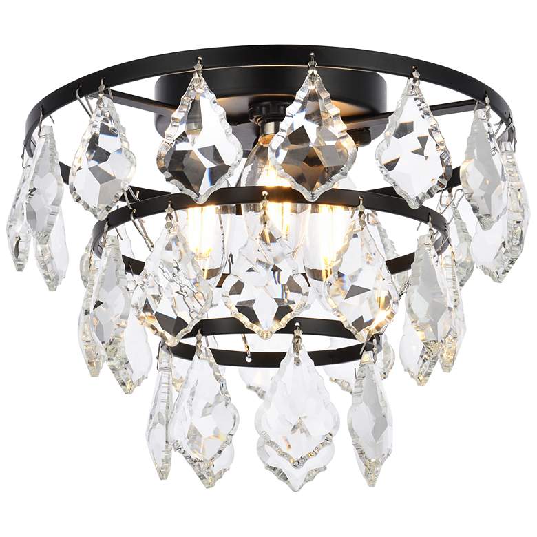 Image 4 Ella 10" Flush Mount In Black more views