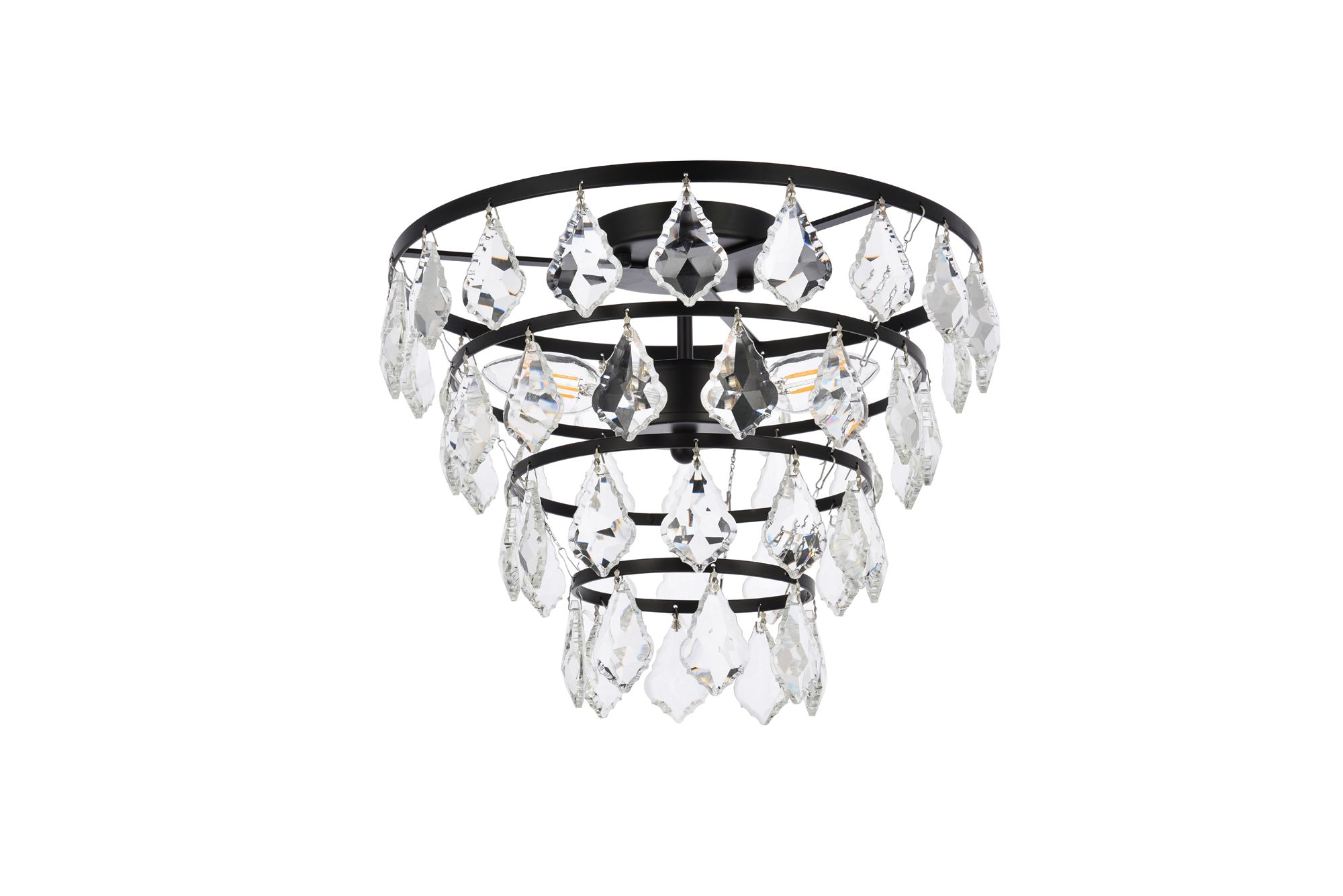Ella 14" Flush Mount In Black