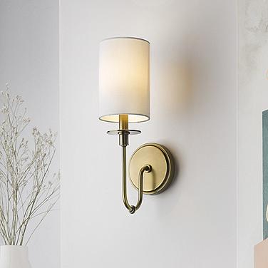 Ella 15 1/2" High Rubbed Brass Wall Sconce