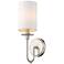 Ella 15 1/2" High Brushed Nickel Wall Sconce