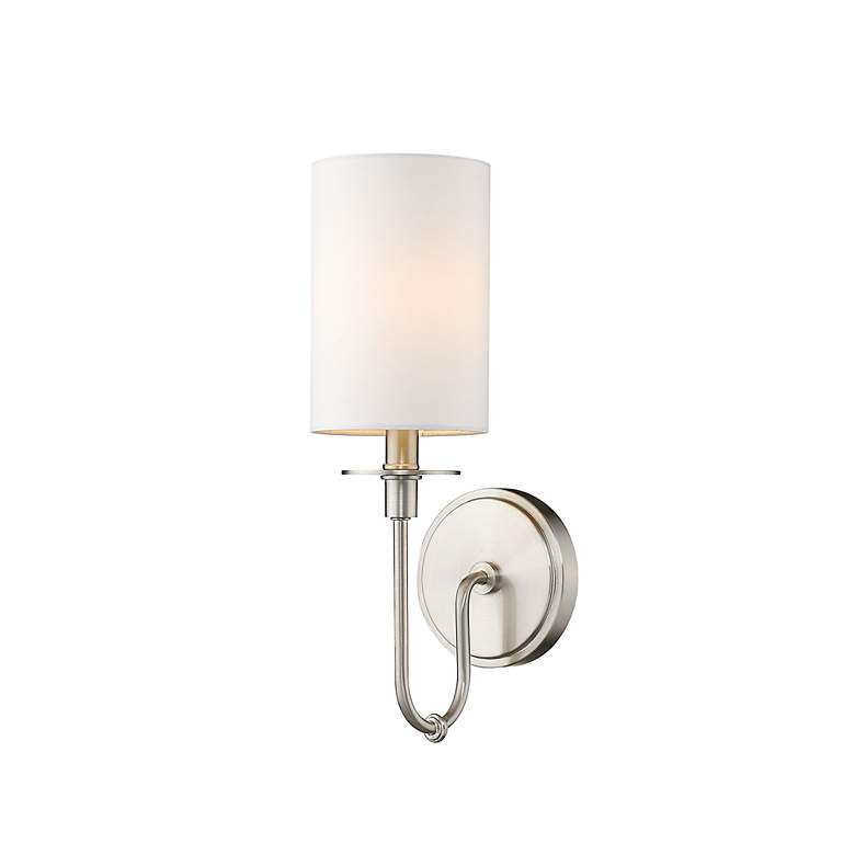 Image 3 Ella 15 1/2" High Brushed Nickel Wall Sconce more views