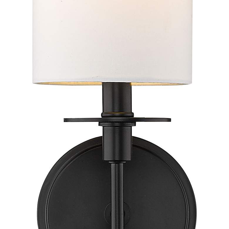 Image 2 Ella 15 1/2" High Matte Black Wall Sconce more views