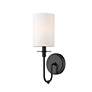 3_Ella 15 1/2" High Matte Black Wall Sconce more views