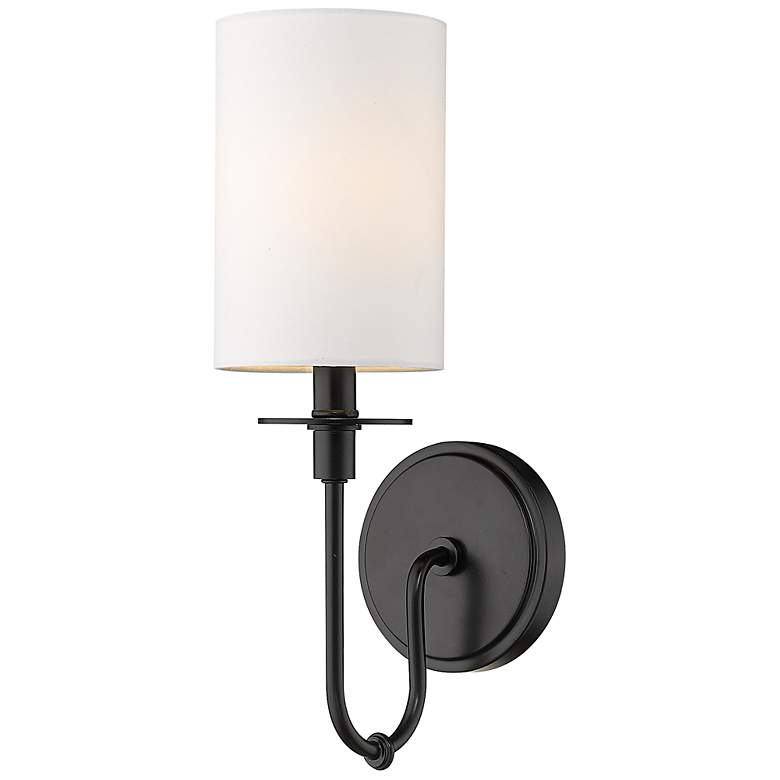 Image 4 Ella 15 1/2" High Matte Black Wall Sconce more views