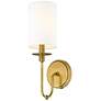 3_Ella 15 1/2" High Rubbed Brass Wall Sconce