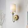 2_Ella 15 1/2" High Rubbed Brass Wall Sconce