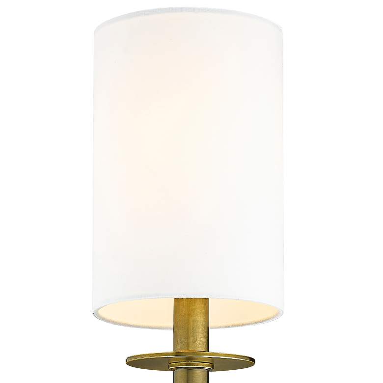 Image 4 Ella 15 1/2" High Rubbed Brass Wall Sconce more views