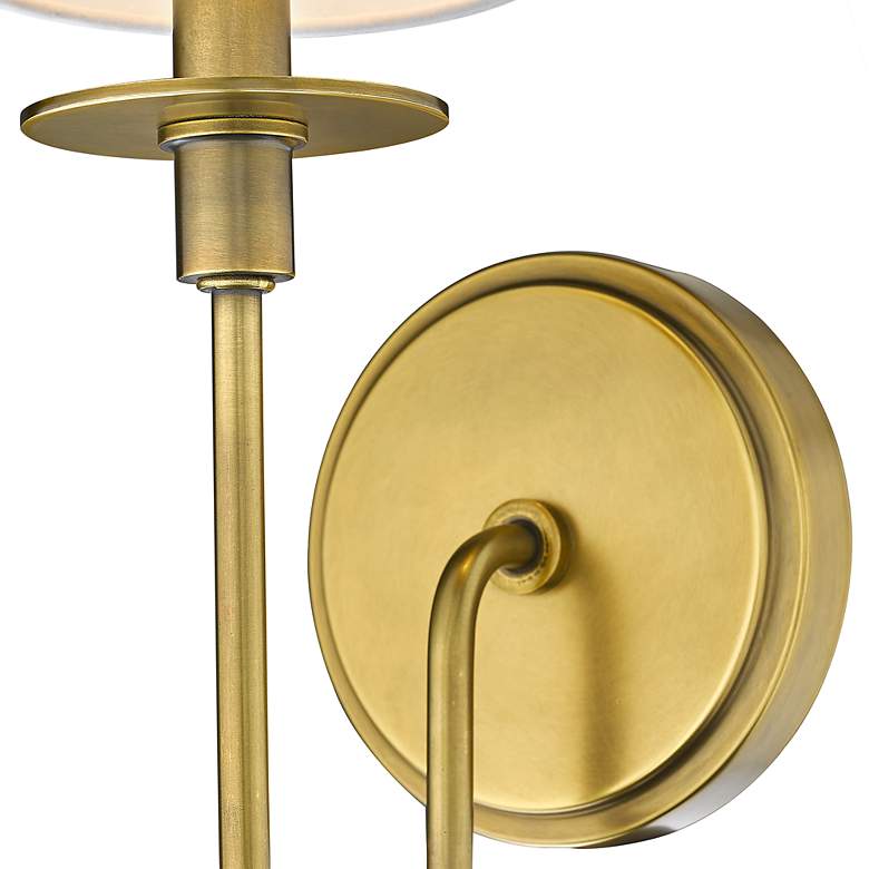 Image 5 Ella 15 1/2" High Rubbed Brass Wall Sconce more views