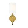 6_Ella 15 1/2" High Rubbed Brass Wall Sconce more views