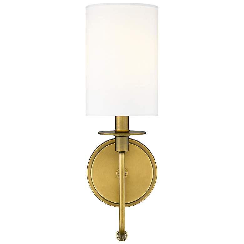 Image 7 Ella 15 1/2" High Rubbed Brass Wall Sconce more views