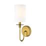7_Ella 15 1/2" High Rubbed Brass Wall Sconce more views