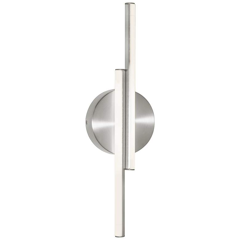 Image 2 Ella 16.85 inch High Satin Nickel LED Wall Sconce